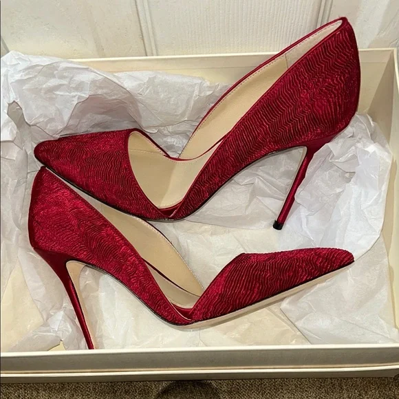 Vince Camuto Ossie Elegant Red Stiletto Heels - Picture 2 of 5